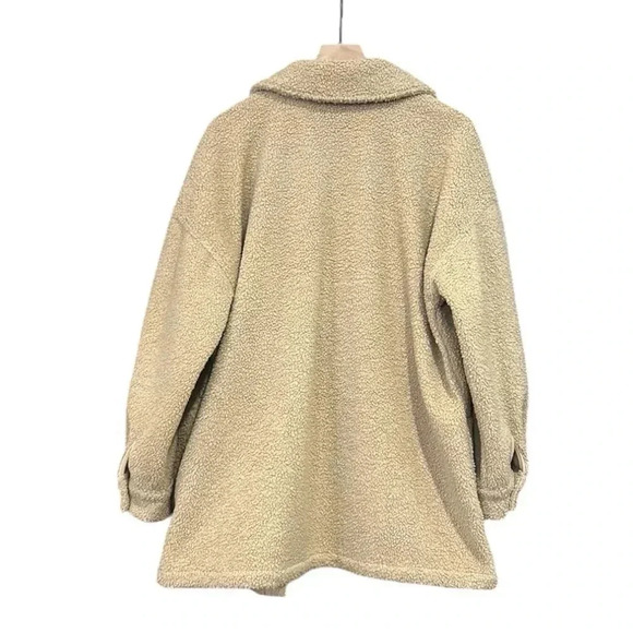 G by Giuliana Oversized Teddy Shacket Jacket Tan Size XL - Picture 2 of 12